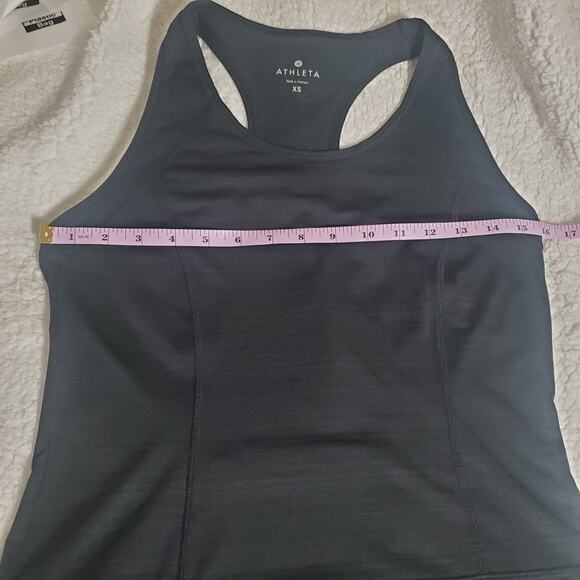 Athleta Serve It Up Tennis Dress Pleated Scoop Neck Racerback Mesh XS Black - Picture 15 of 16